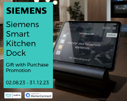 Siemens Smart Kitchen Dock Gift with Purchase ends 31st December 2023