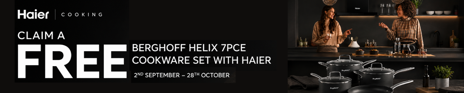 Claim a free Berghoff Helix 7pce cookware set with Haier