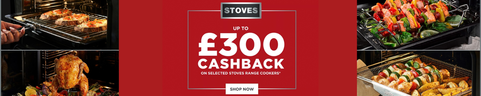 Stoves Up To £300 Cashback