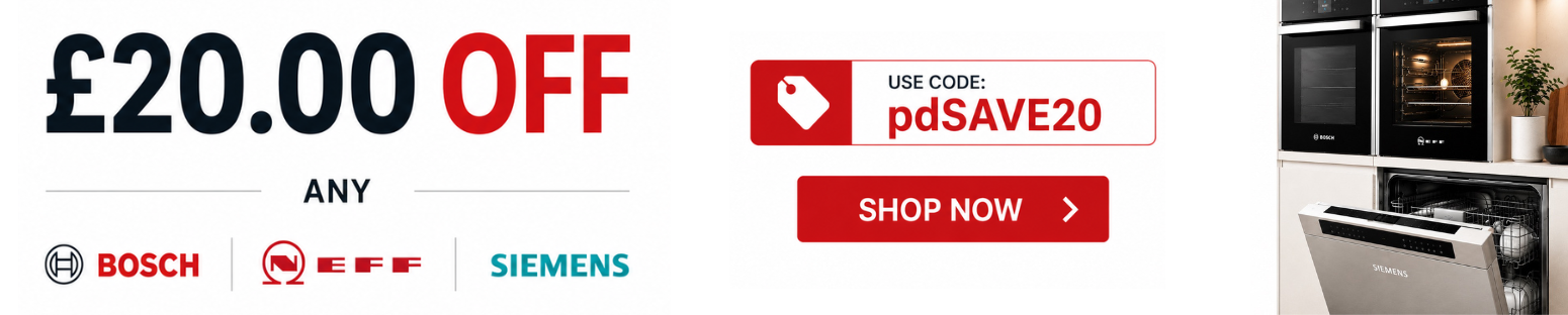 £20 off Siemens, Neff & Bosch