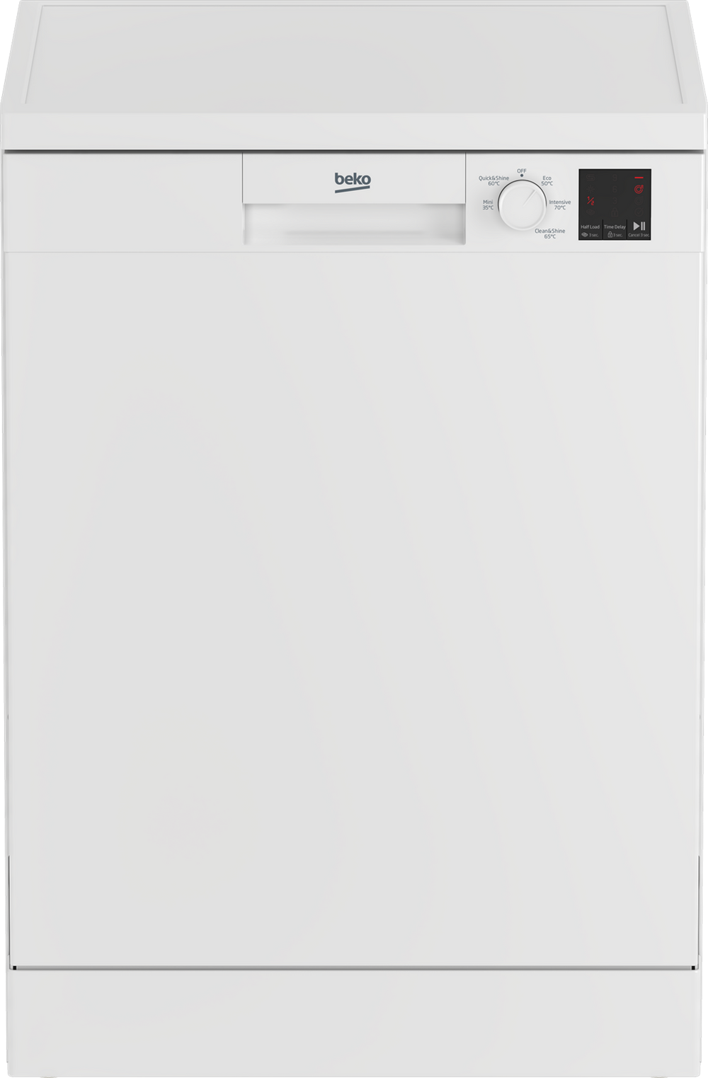 Beko White Dvn05c20w Full Size Dishwasher
