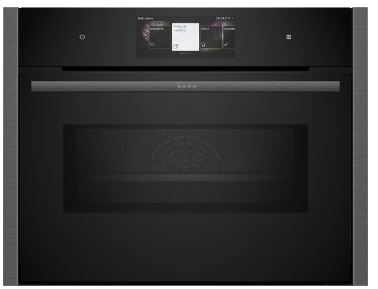 Neff Black C24mt73g0b Compact Pyrolytic Oven With Microwave - With Graphite Trim
