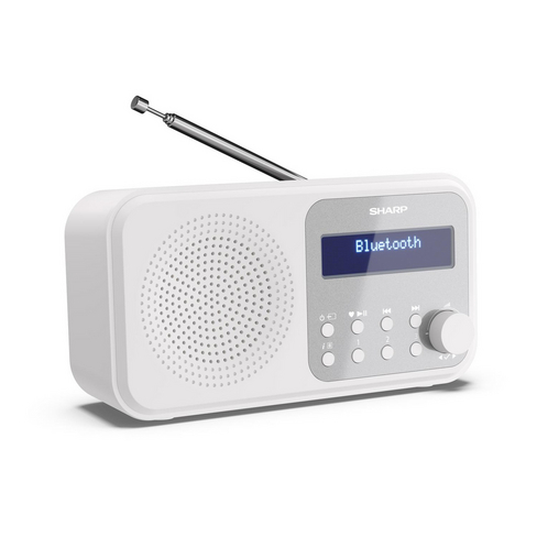 Sharp White Dr-P420 Wh Tokyo Portable Digital Radio