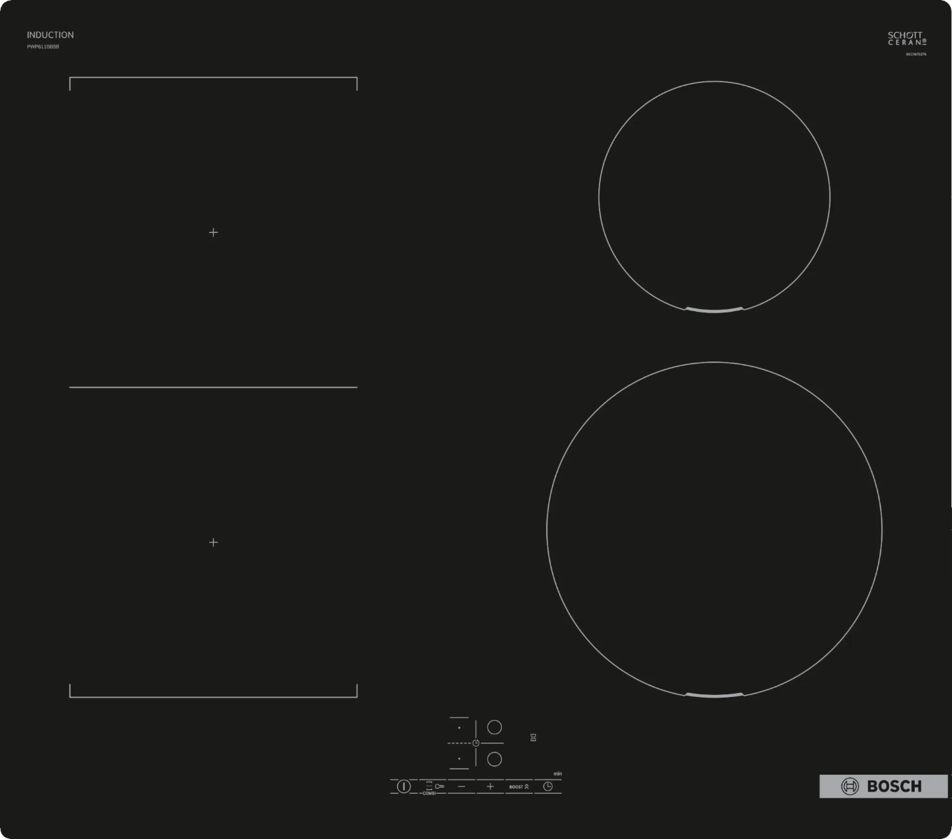 Bosch Serie 2 Induction Hob - Black - Pwp611bb5b - Image 9