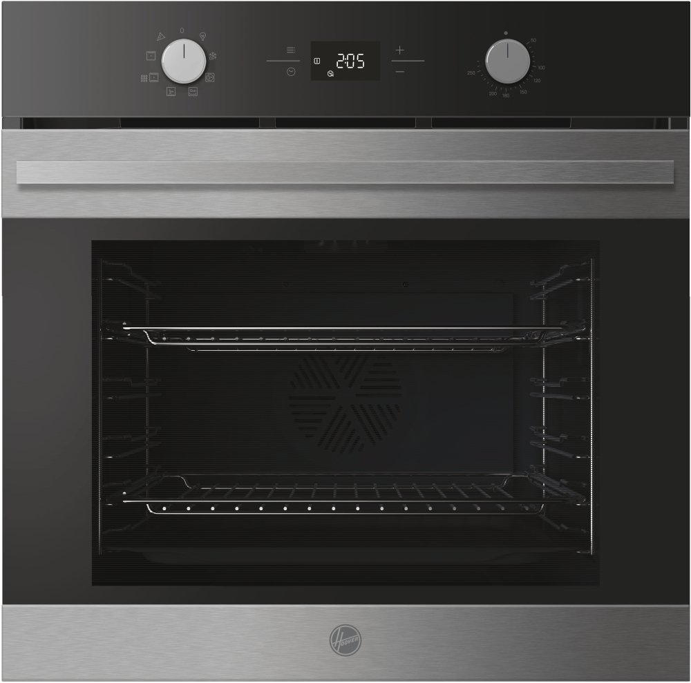 Hoover Ho6 H3T1Htx 78L Single Oven, Tbcf, Steam Clean, Timer (Rotary) Ux - Black Glass & Stainless Steel - Oven With Installation - Image 6