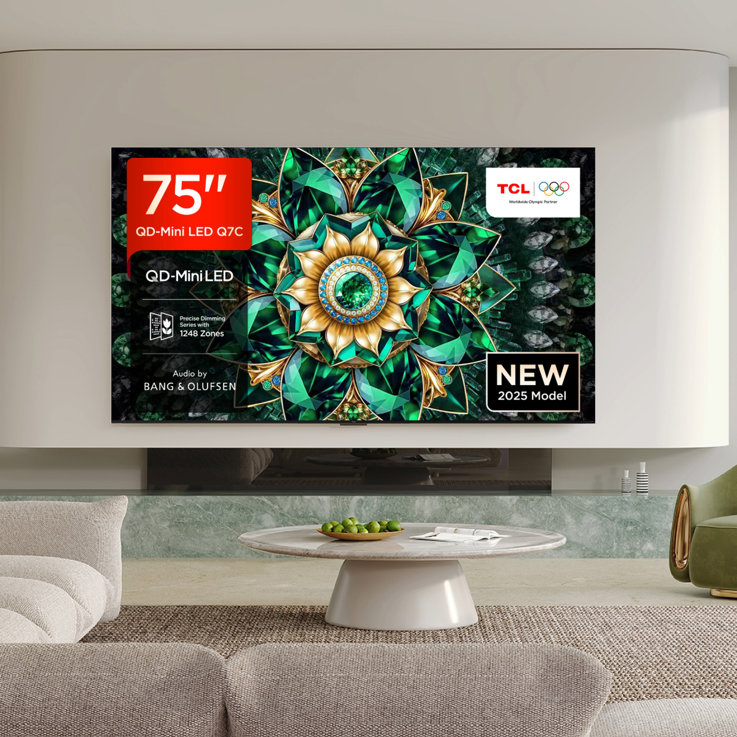 Tcl 75Q7c-Uk 75" 4K Qd-Mini Led Uhd Smart Google Tv