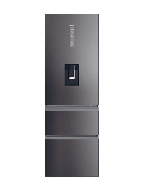 Haier Dark Htw5618ewmp 59.5Cm 60/40 Frost Free Fridge Freezer - Inox