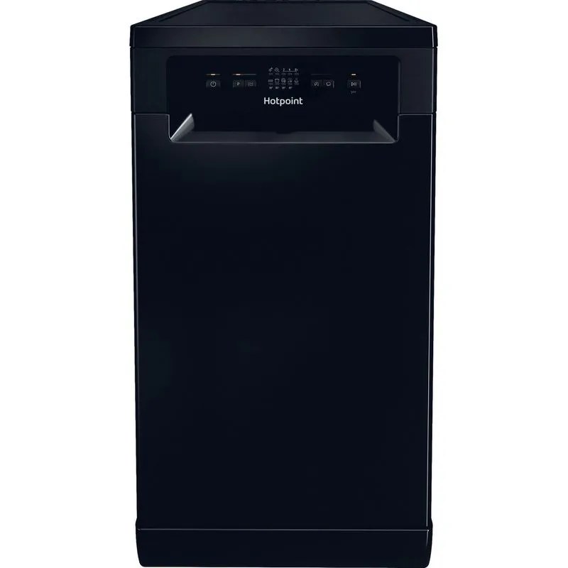 Hotpoint HP2FD10CS90BUK Slimline Dishwasher Black D Rated Black - Image 4