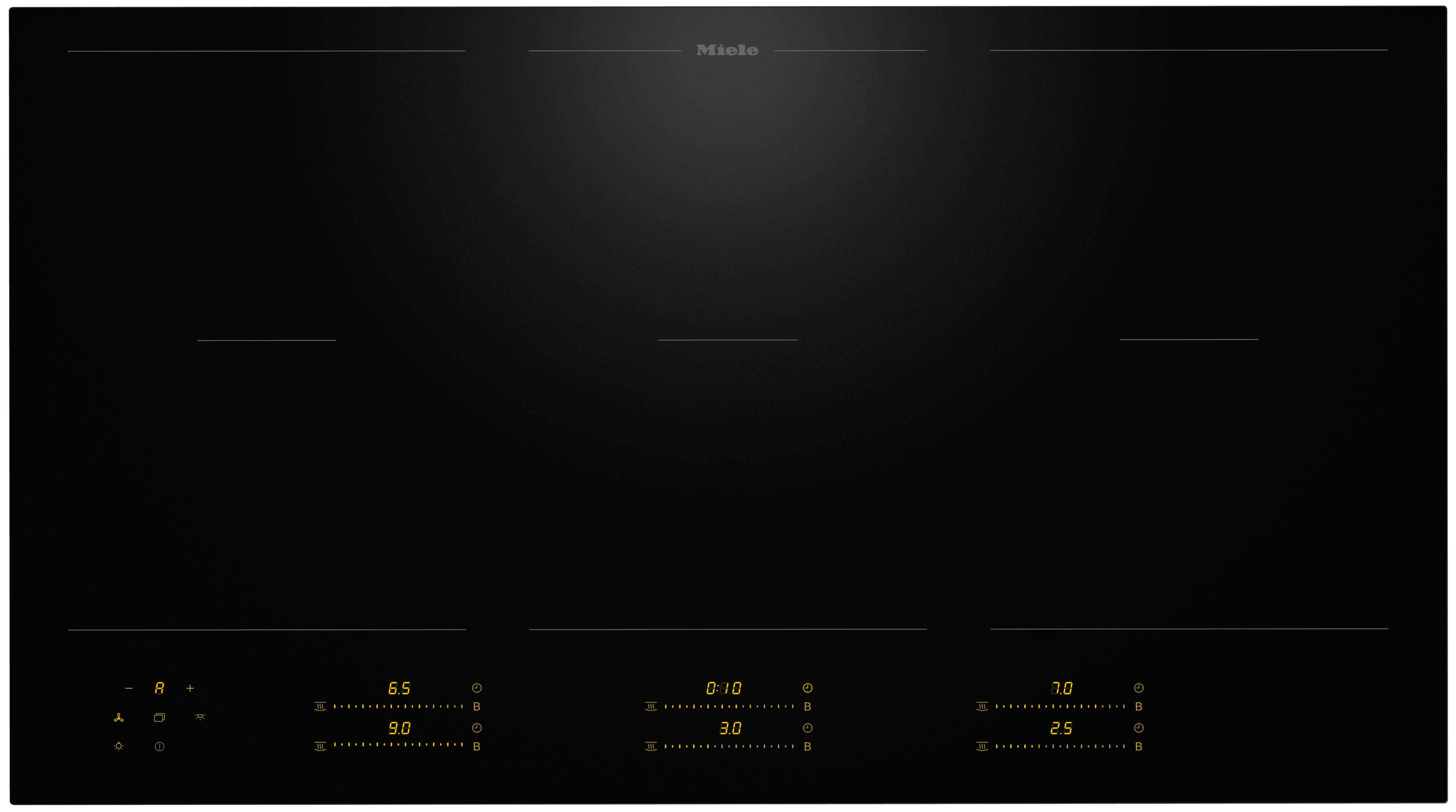 Miele Black Km 8595-2 Fl 60Cm 3 Zone Built In Induction Hob - Glass