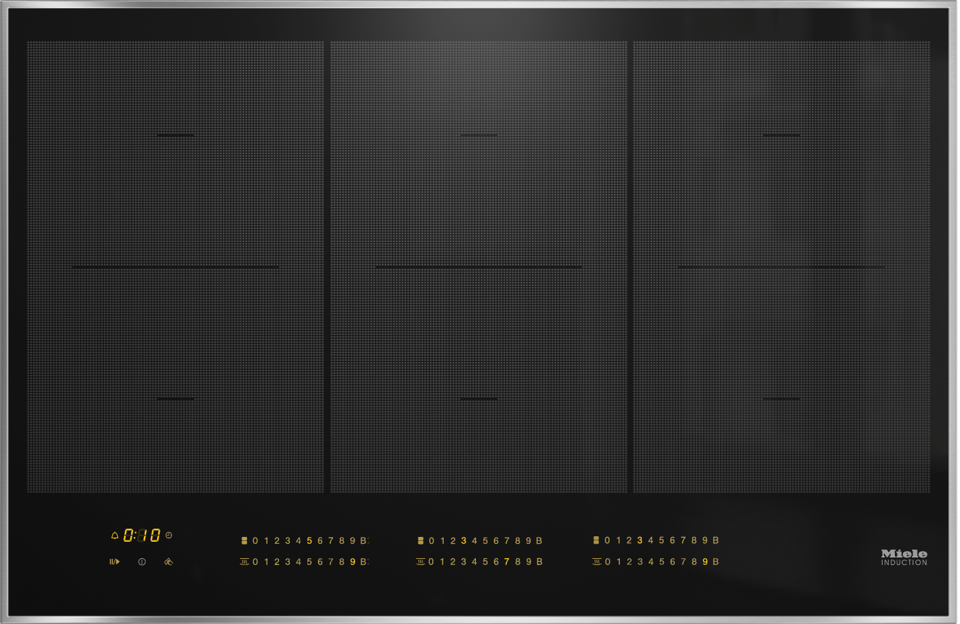 Miele Black Km 7575 Fr 90Cm 3 Zone Built In Induction Hob