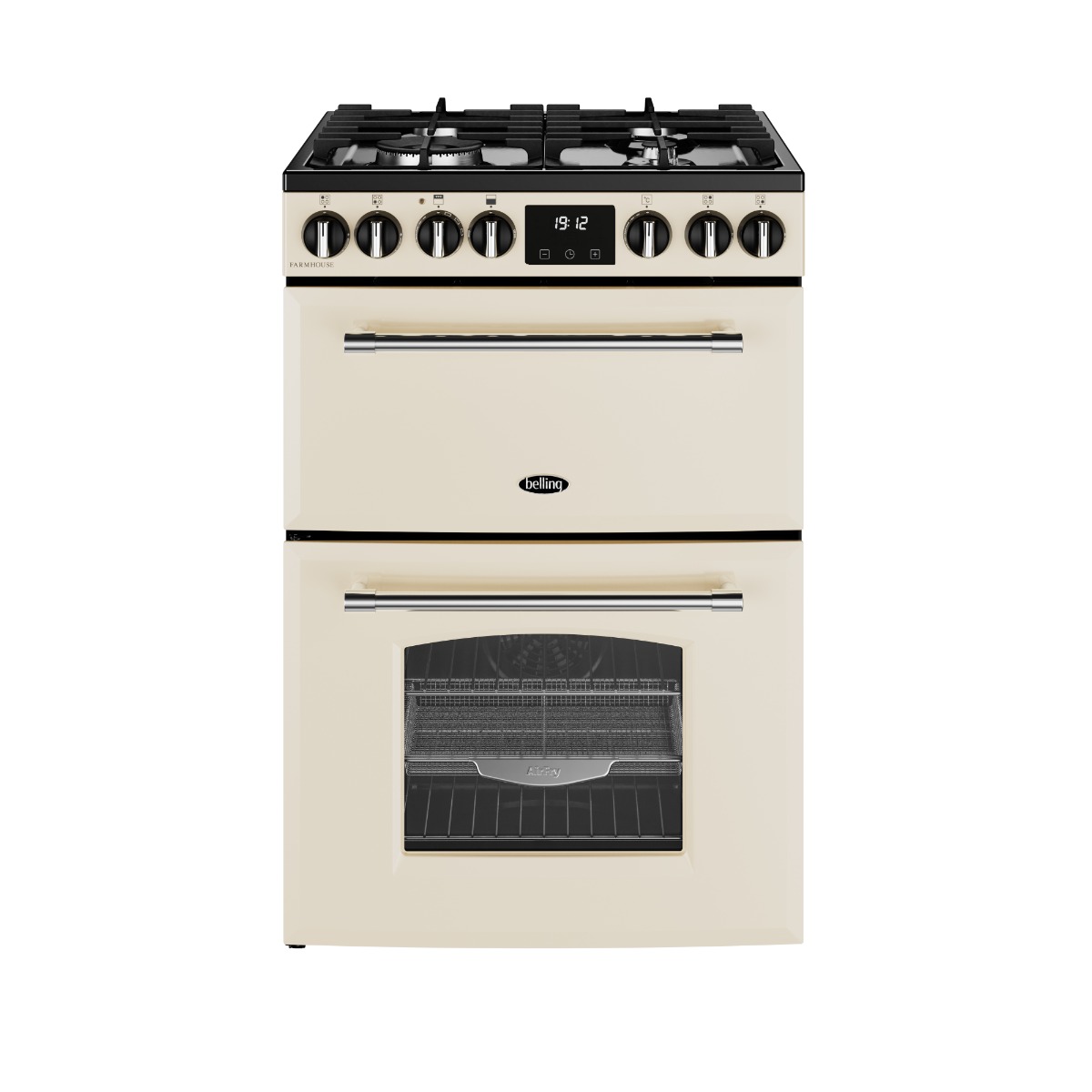 Belling Cream Mra Farmhouse 60 Dual Fuel Cooker With Double Oven, A Rated