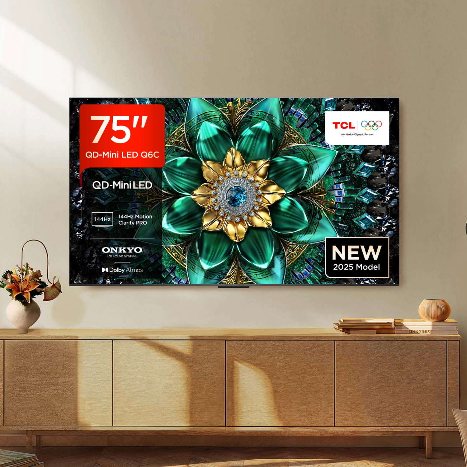 Tcl 75Q6c-Uk 75" 4K Qd-Mini Led Uhd Smart Google Tv