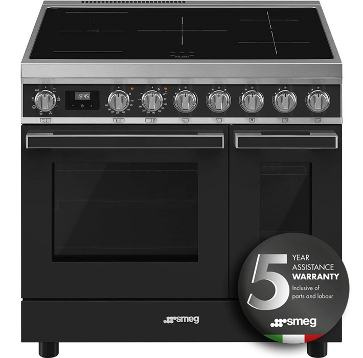 Smeg Anthracite Cpf92ima 90Cm Portofino Electric Range Cooker