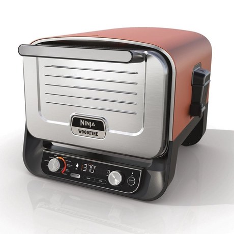Ninja Oo101uk Woodfire Outdoor Oven- Artisan Pizza Maker And Bbq Smoker - Terracotta/Steel