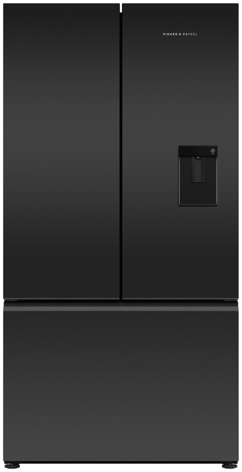 Fisher & Paykel Black Rf540azub6 90Cm 70/30 Frost Free American Fridge Freezer - Stainless Steel