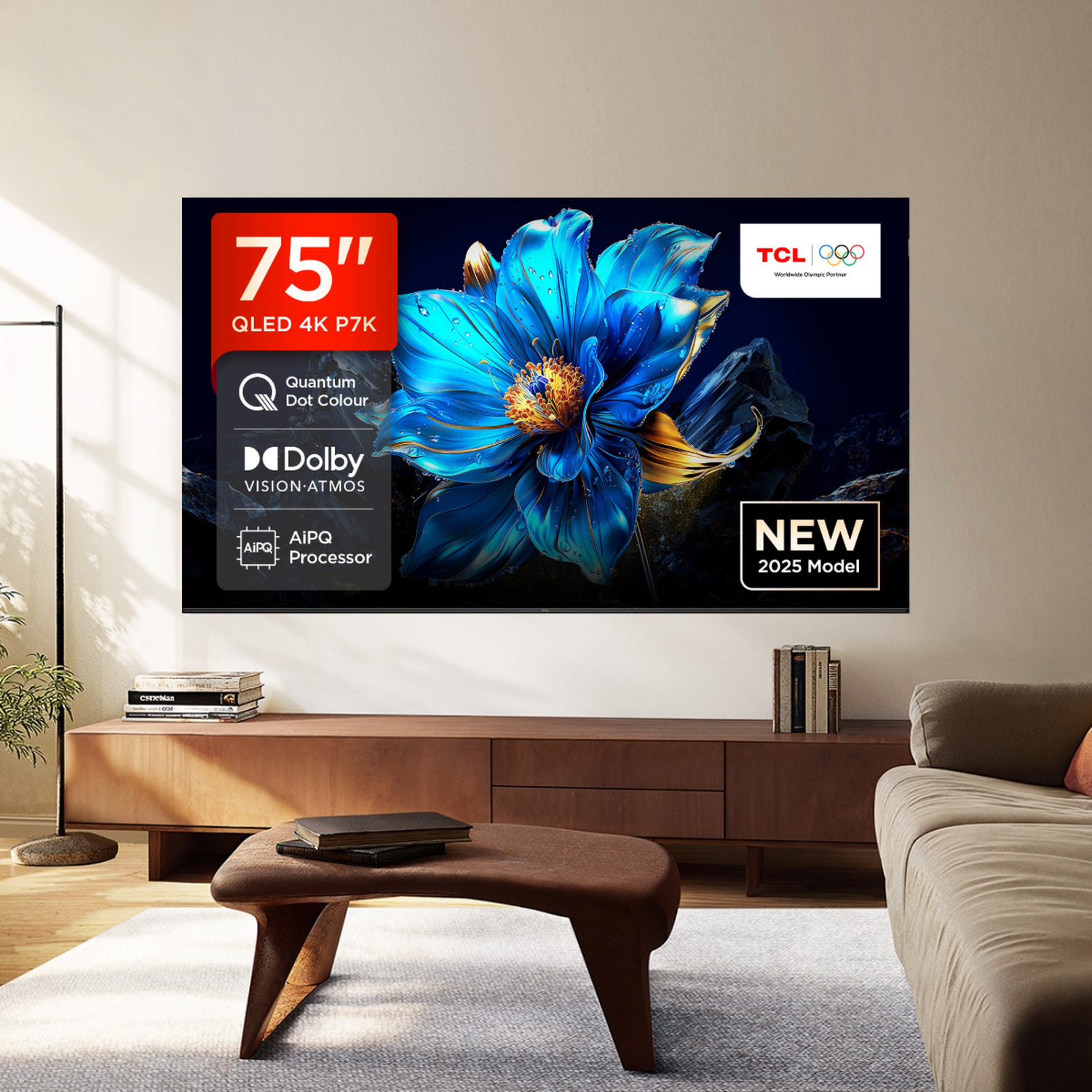 Tcl 75P7k-Uk 75" 4K Qled Direct Led Hdr Google Tv