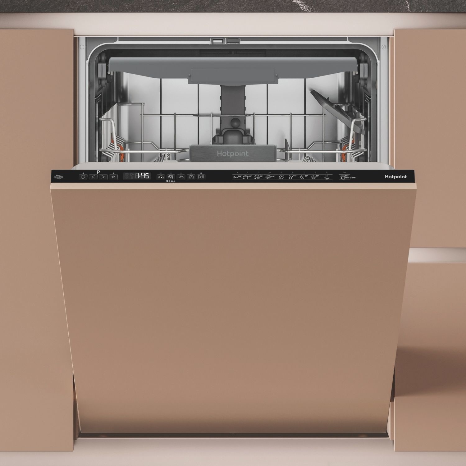 Hotpoint Black H7ic16m6uk 16 Place Setting Built-In Dishwasher
