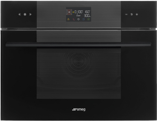 Smeg Black 45Cm Linea Combi Microwave So4102m1b3