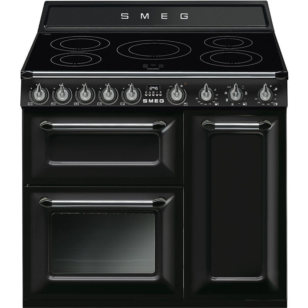Smeg Black Tr93ibl2 90Cm Victoria Electric Range Cooker