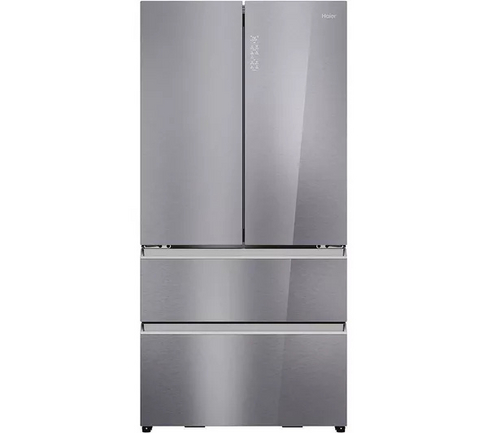Haier Hfr79f19dfgb No Frost Multi-Door Fridge Freezer - Glass Inox Look