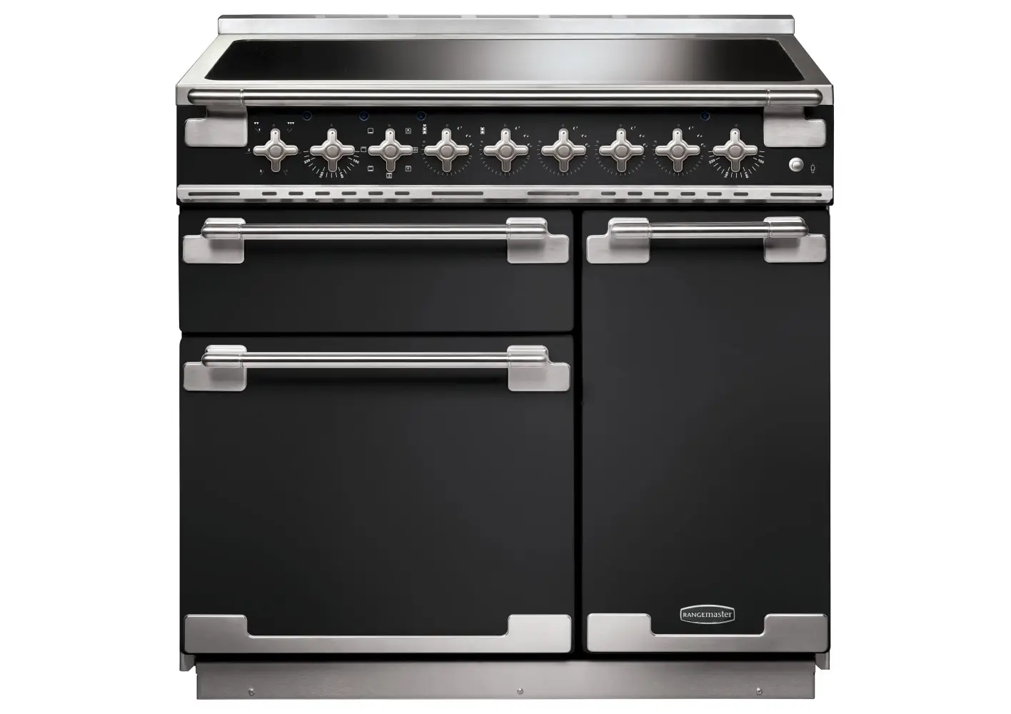 Rangemaster Black Els90eicb/ Elise 90Cm Electric Induction Range Cooker Charcoal
