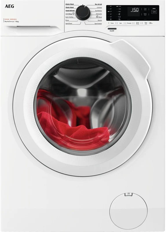 Aeg White Lfx50842b Freestanding 8Kg Washing Machine 1400Rpm
