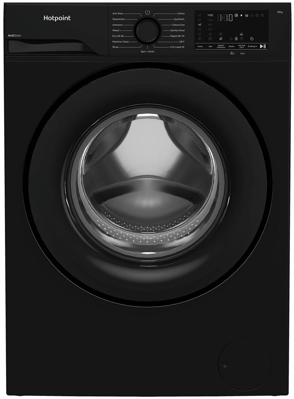 B&Q - Antistain H 101B Anti Stain Uk 10Kg Washing Machine With 1400 RpmBlackA Rated - Image 6