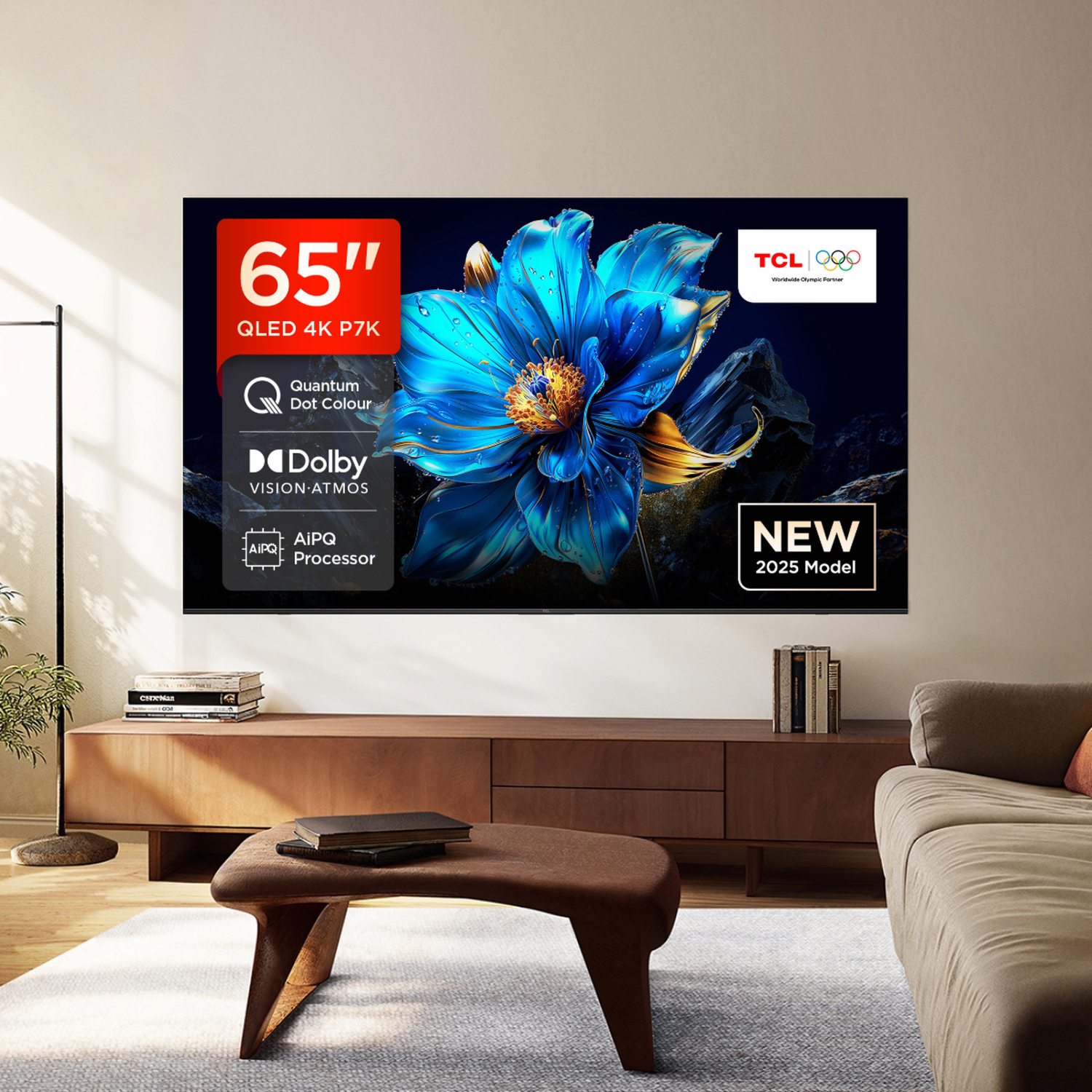 Tcl 65P7k-Uk 65" 4K Qled Direct Led Hdr Google Tv