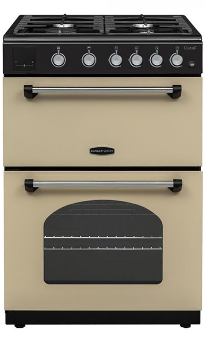 Rangemaster Cream Cla60ngfcr/C Classic 60Cm Freestanding Gas Cooker In And Chrome