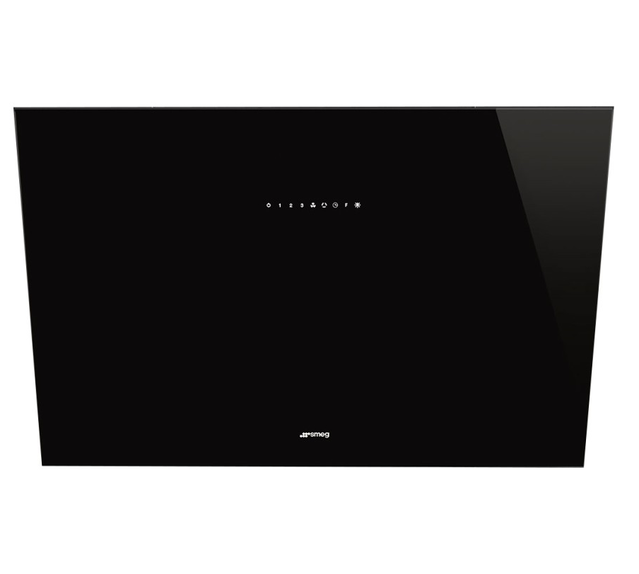 Smeg Black Universal Kv394n 90Cm Wide Angled Hood - A Rated