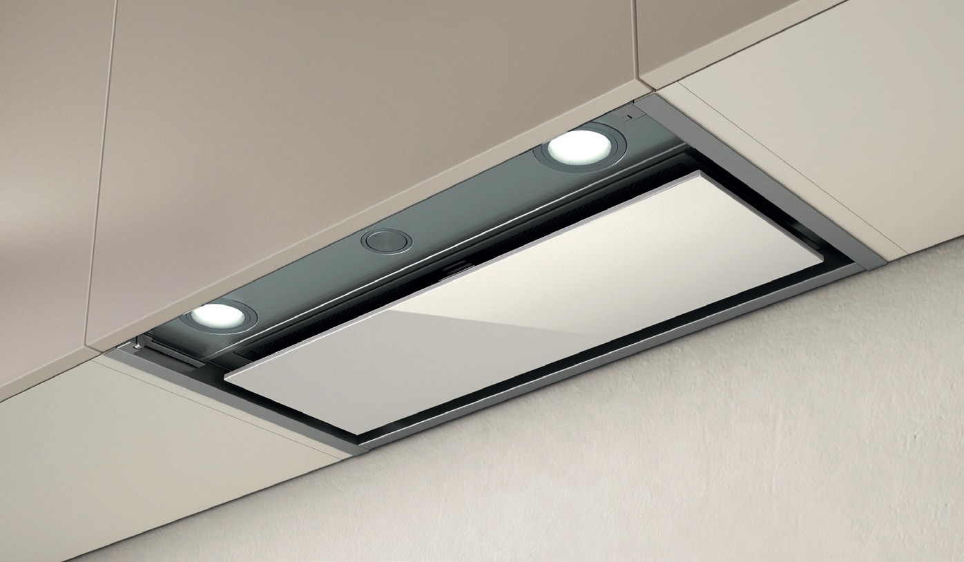 Elica White Boxin-He-60 Integrated Hood - Glass / Stainless Steel