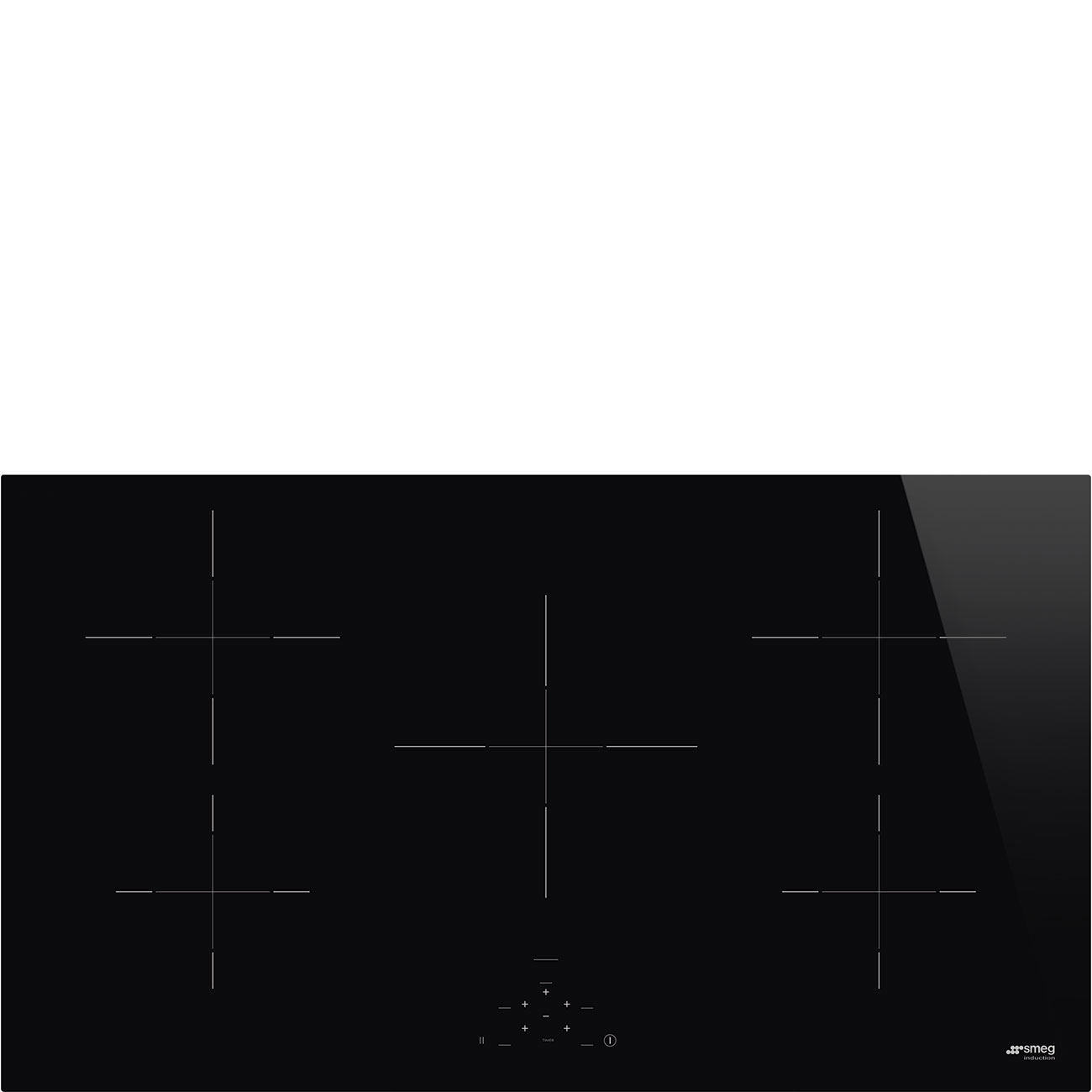 Smeg Black Si2951d 90 Cm 5-Zone Induction Hob Built In Ultra-Low Profile