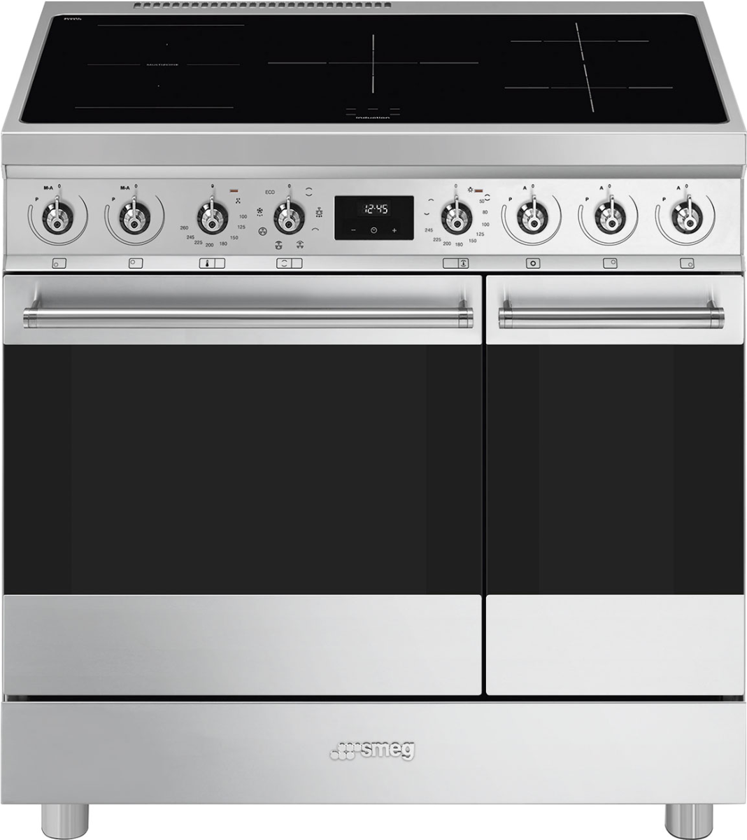 Smeg C92imx2 90 Cm Electric Induction Range Cooker - Stainless Steel