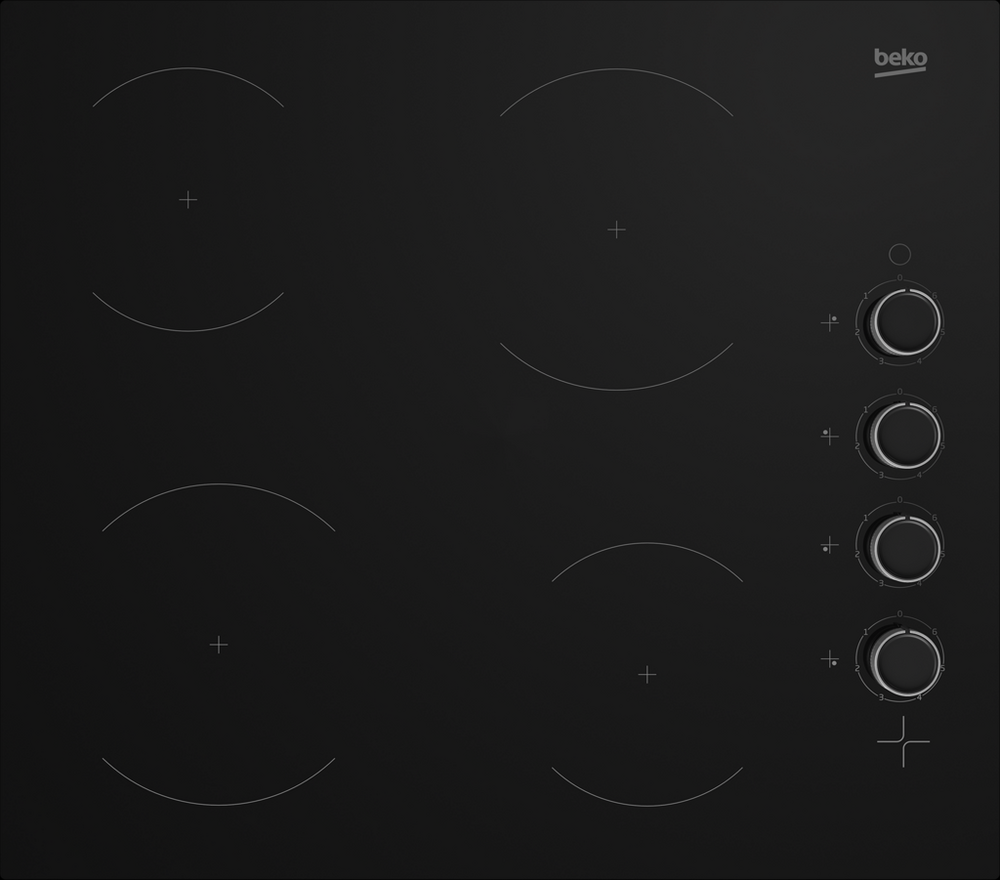 Beko Black Cihyv21b 58Cm Ceramic Hob
