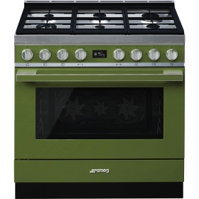 Smeg Cpf9gpog Portofino Dual Fuel Cooker With Gas Hob