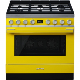 Smeg White Cpf9gpyw Portofino Dual Fuel Cooker With Gas Hob