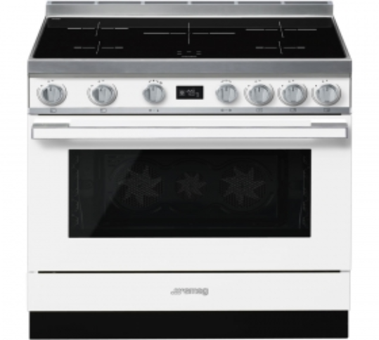 Smeg White Cpf9ipwh Portofino Full Electric Cooker With Induction Hob