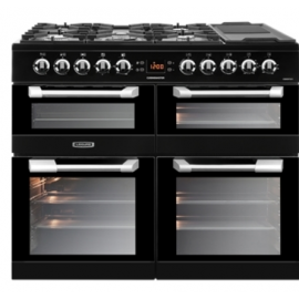 Leisure Cuisinemaster Range Cooker 100cm Dual Fuel Black CS100F520K