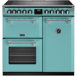 STOVES 444411522 Richmond Deluxe 90cm Electric Induction Range Cooker Country Blue 