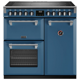 STOVES 444411529 Richmond Deluxe 90cm Electric Induction Range Cooker Thunder Blue