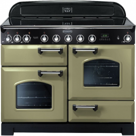 Rangemaster Classic Deluxe 110 Induction Olive Green And Chrome CDL110EIOG/C