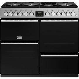 Stoves Precision Deluxe D1000DF Stainless Steel 100cm Dual Fuel Range Cooker