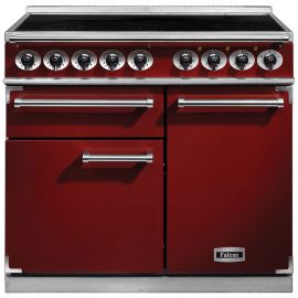 Falcon 1000 Deluxe Induction Range Cooker Cherry Red And Nickle F1000DXEIRD/N-
