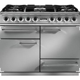 Falcon 1092 Deluxe Dual Fuel Range Cooker Stainless Steel And Chrome Matt Pan Supports F1092DXDFSS/CM
