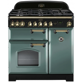 Rangemaster CDL90DFFMG/B Classic Deluxe 90cm Dual Fuel Range Cooker – MINERAL GREEN