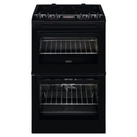 Zanussi ZCV46250BA Ceramic Electric Cooker with Double Oven