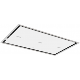 caple CE920WH 90cm Ceiling Cooker Hood White Glass & Stainless Steel