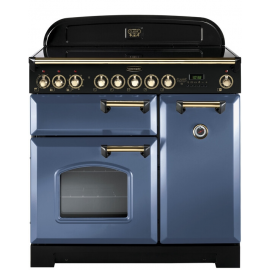 Rangemaster CDL90EISB/B Classic Deluxe 90cm Ceramic Range Cooker – STONE BLUE