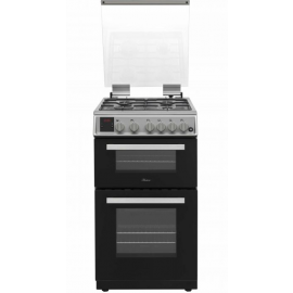 Hostess DOG50I 500mm Double Oven Gas Cooker Gas Hob Silver