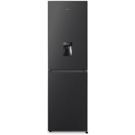 Teknix FFH1825WB Fridge Freezer F/F + Water Dispenser Black